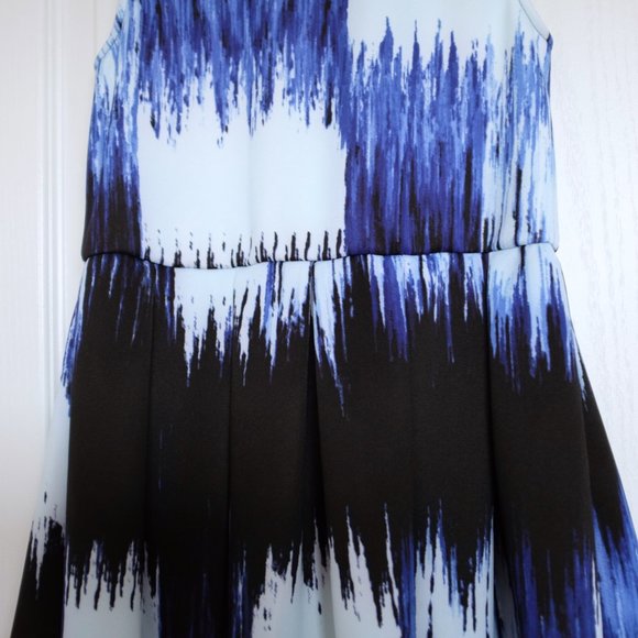COPY - Pippa & Julie blue abstract scuba dress size 12 - Picture 6 of 11